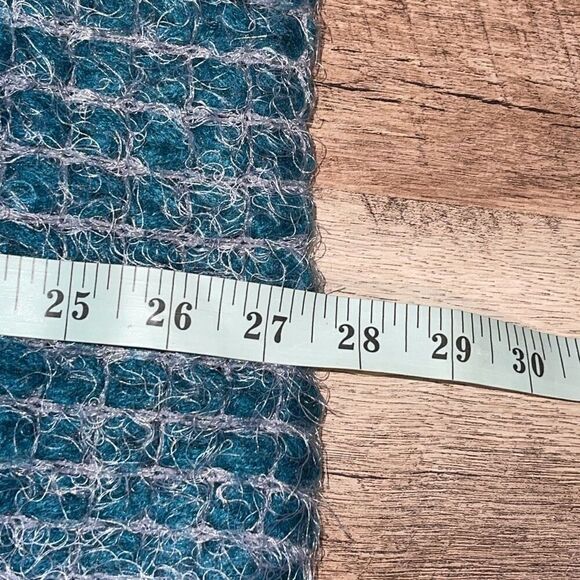 Olsenboye Womens Fuzzy Eyelash Knit infinity Scarf Teal OS‎ NWT - Picture 7 of 7